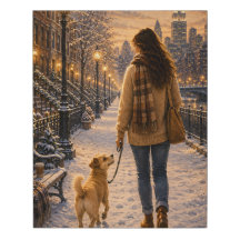 Gemütlicher Winterabendspaziergang mit meiner best