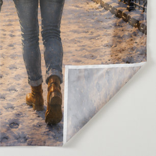 Gemütlicher Winterabendspaziergang mit meiner best Wandteppich