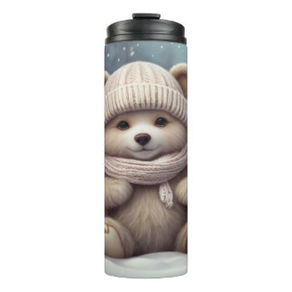 Gemütlicher Winterbär Thermosbecher