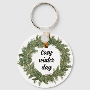 Gemütlicher Wintertag Schlüsselanhänger