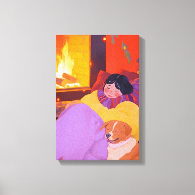 Gemütlicher Wintervormittag Leinwanddruck (Vorderseite)