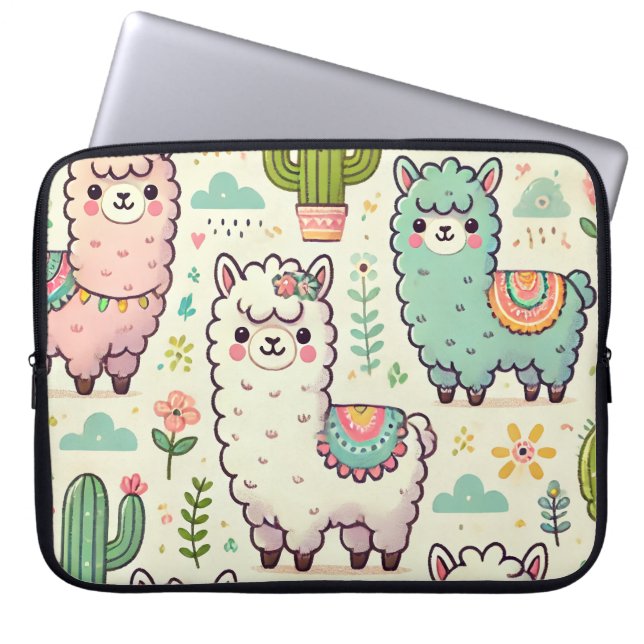 Gemütliches Alpaca Laptop 💼 Laptopschutzhülle (Vorderseite)