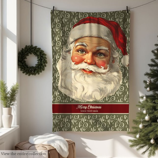 Gemütliches Alt Weihnachtsmann Schuhe für die Fami Fleecedecke (Cozy Old Time Santa Claus Blanket for Family)