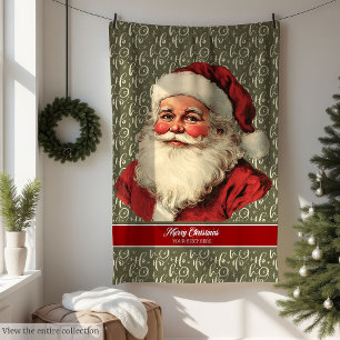 Gemütliches altmodisches Santa Throw Blanket Fleecedecke