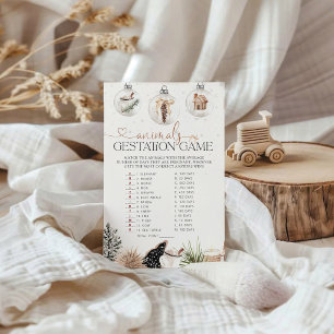 Gemütliches Animals Gestation Baby Shower Game