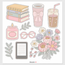 Gemütliches Ästhetik-Sticker-Pack Digitaler Planer