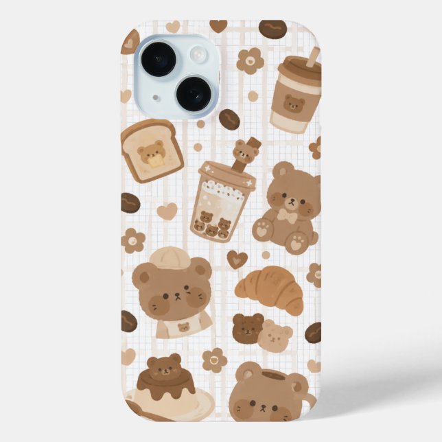 Gemütliches Bären-Café Case-Mate iPhone Hülle (Rückseite)