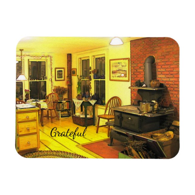 Gemütliches Bauernhaus Dankbarkeit Magnet (Horizontal)