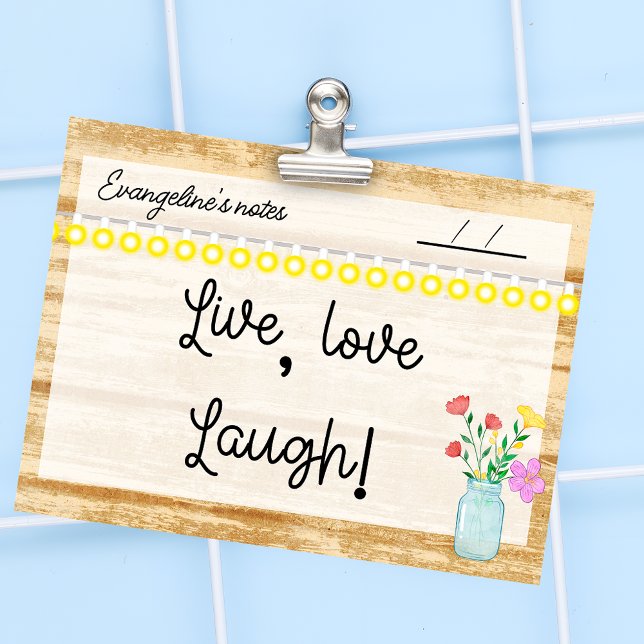 Gemütliches Bauernhaus, Lampen und Blume 4 Zoll x  Post-it Klebezettel (Von Creator hochgeladen)