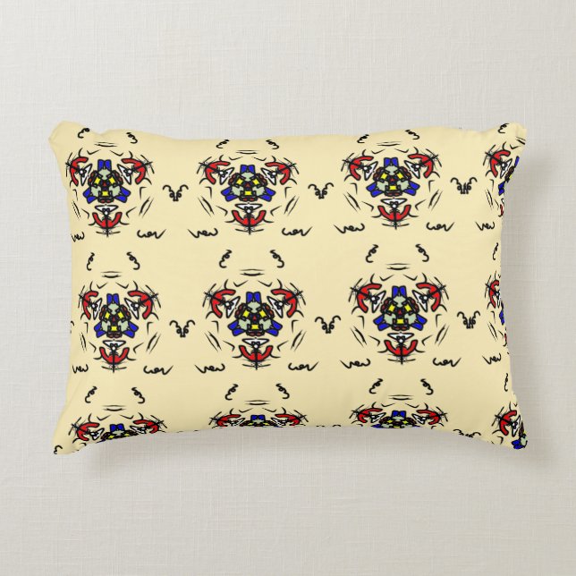 Gemütliches Beige-Mandala Dekokissen (Vorderseite)