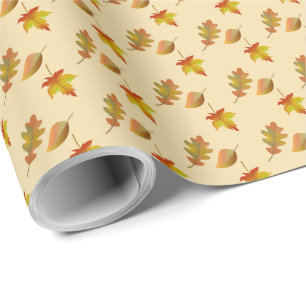 Gemütliches Blätter aus Herbstapel Blätter aus Eic Geschenkpapier