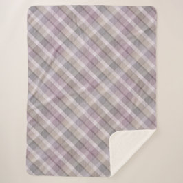 Gemütliches buntes Tartan Sherpa Blanket Sherpadecke