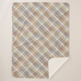 Gemütliches buntes Tartan Sherpa Blanket Sherpadecke