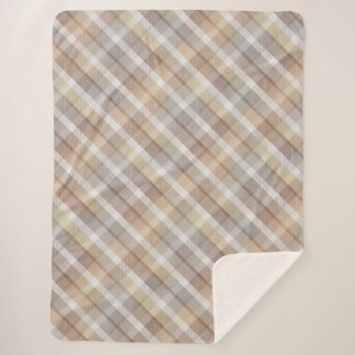 Gemütliches buntes Tartan Sherpa Blanket Sherpadecke