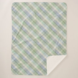 Gemütliches buntes Tartan Sherpa Blanket Sherpadecke