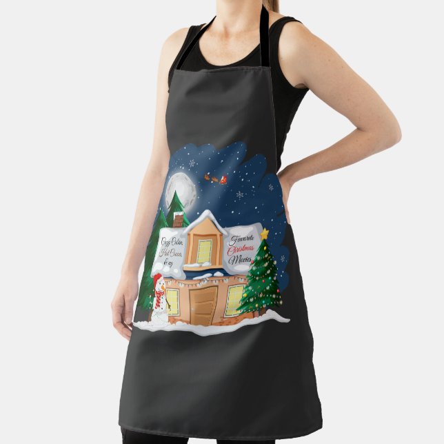 Gemütliches Cabin Hot Cocoa & Lieblingssendungen W Schürze (InSitu)