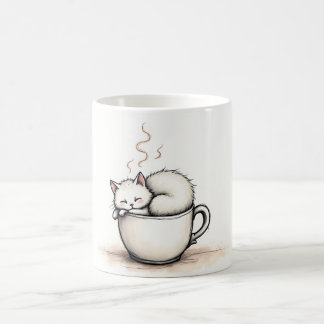 Gemütliches Catnap im Cup Kaffeetasse