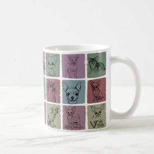 Gemütliches Chihuahua-Trinkgeschirr Retro-Vintage  Kaffeetasse
