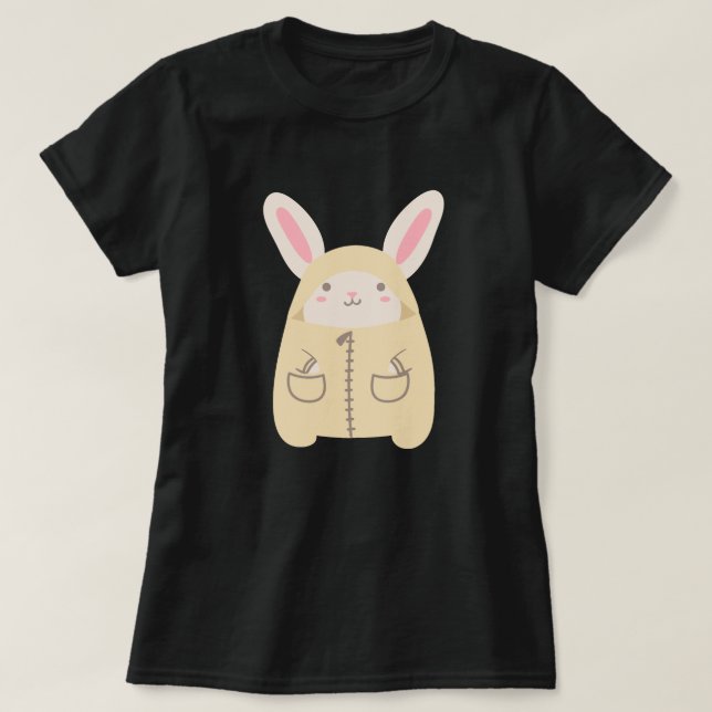 Gemütliches Chubby-Hase T-Shirt (Design vorne)
