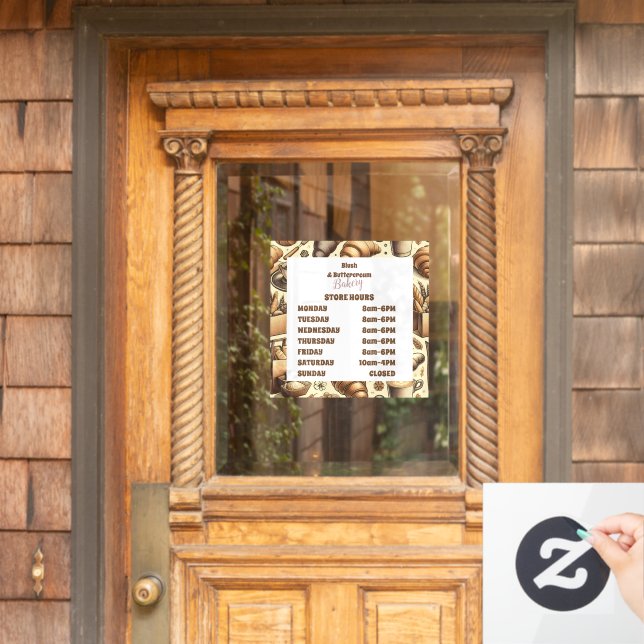 Gemütliches Cottage-Backen Fensteraufkleber (Haustür)