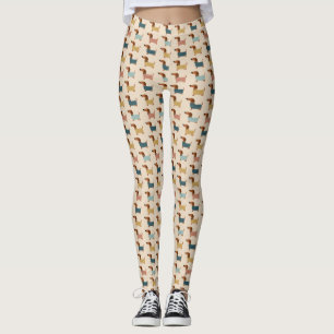 Gemütliches Dackelpullover-Muster Leggings