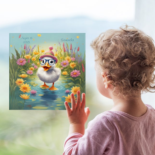 Gemütliches Duckling-Fenster Fensteraufkleber (Von Creator hochgeladen)