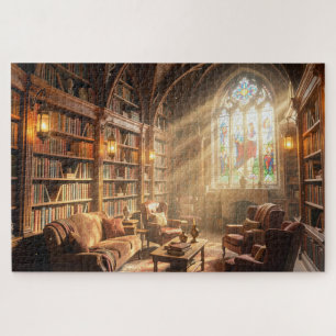 Gemütliches Fantasy-Buchladen-Puzzle Puzzle