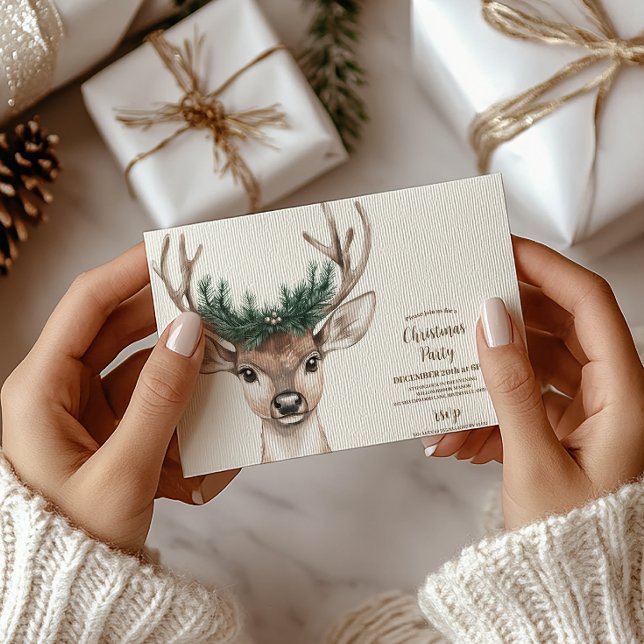 Gemütliches Festfest Rustikale Weihnachten Einladung (Von Creator hochgeladen)