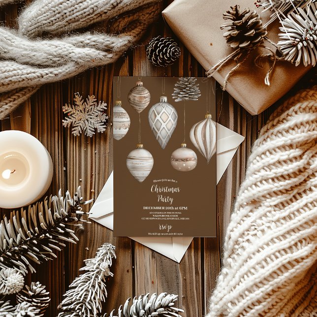 Gemütliches Festfest Rustikale Weihnachten Einladung (Von Creator hochgeladen)