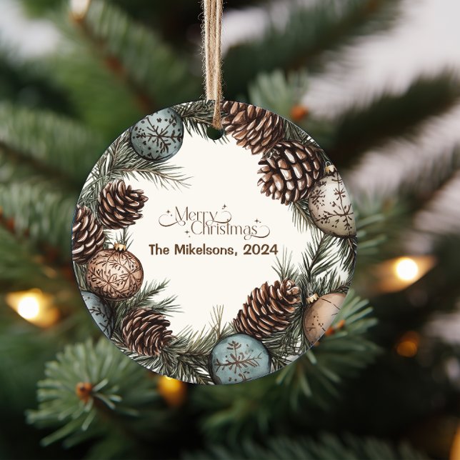 Gemütliches Festfest Rustikale Weihnachten Ornament (Von Creator hochgeladen)