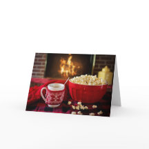 Gemütliches Feuer warme Wünsche der Kunden