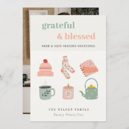 Gemütliches Foto Winter Essential Frohen Festtage Feiertagskarte