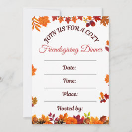 Gemütliches Friendsgiving-Dinner-Kunstwerk Einladung