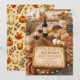 Gemütliches Friendsgiving-Treffen Einladung
