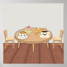 Gemütliches Frühstückscafé Poster | Kaffee, Pfannk