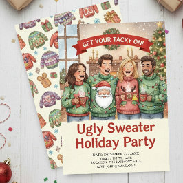 Gemütliches hässliches Sweater-Feiertags-Party Han Einladung