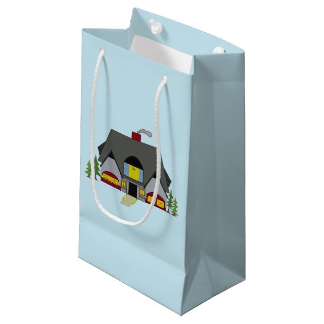 Gemütliches Haus Kleine Geschenktüte (Vorderseite Schrägansicht)