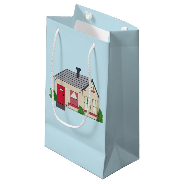 Gemütliches Haus Kleine Geschenktüte (Vorderseite Schrägansicht)
