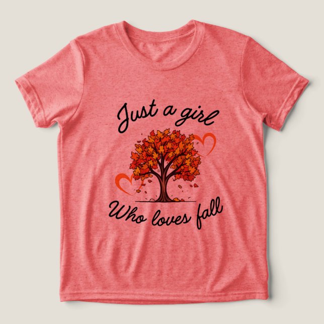 Gemütliches Herbst-Design Tri-Blend Shirt (Design Vorderseite)