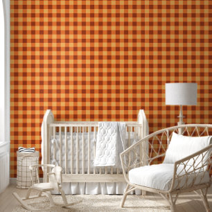 Gemütliches Herbst-Gingham-Karo nahtloses Muster Tapete