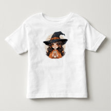 Gemütliches Herbst-Halloween-Shirt für Mädchen | B