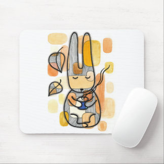 Gemütliches Herbst-Hasen-Mauspad Mousepad
