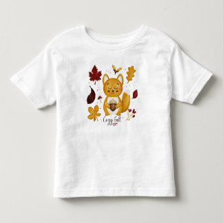 Gemütliches Herbst-Kawaii-Eichhörnchen-T-Shirt für Kleinkind T-shirt