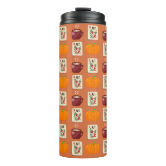 Gemütliches Herbst Mahjong Thermosbecher