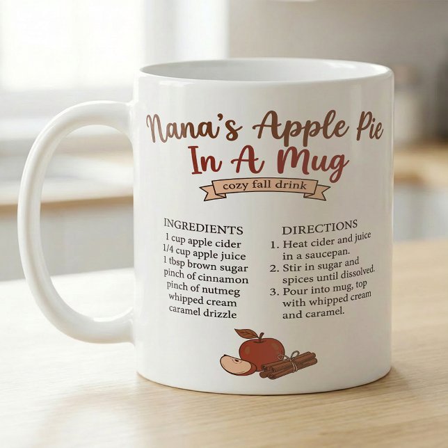 Gemütliches Herbst-Nanas-Apfelkuchen-Rezept  Kaffeetasse (Von Creator hochgeladen)