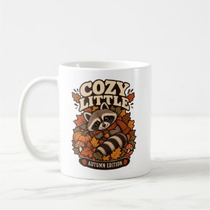 Gemütliches Herbst-Waschbär-Shirt, Süßes Herbsttie Kaffeetasse