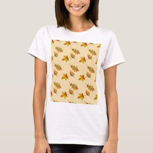 Gemütliches Herbstapfel Blätter Eiche Blätter T - T-Shirt