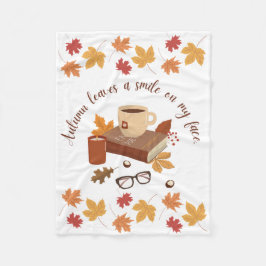 Gemütliches Herbstblanken Fleecedecke