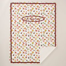 Gemütliches Herbstblanket mit Herbstblättern