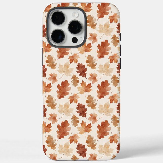 Gemütliches Herbstblattmuster Case-Mate iPhone Hülle (Rückseite)